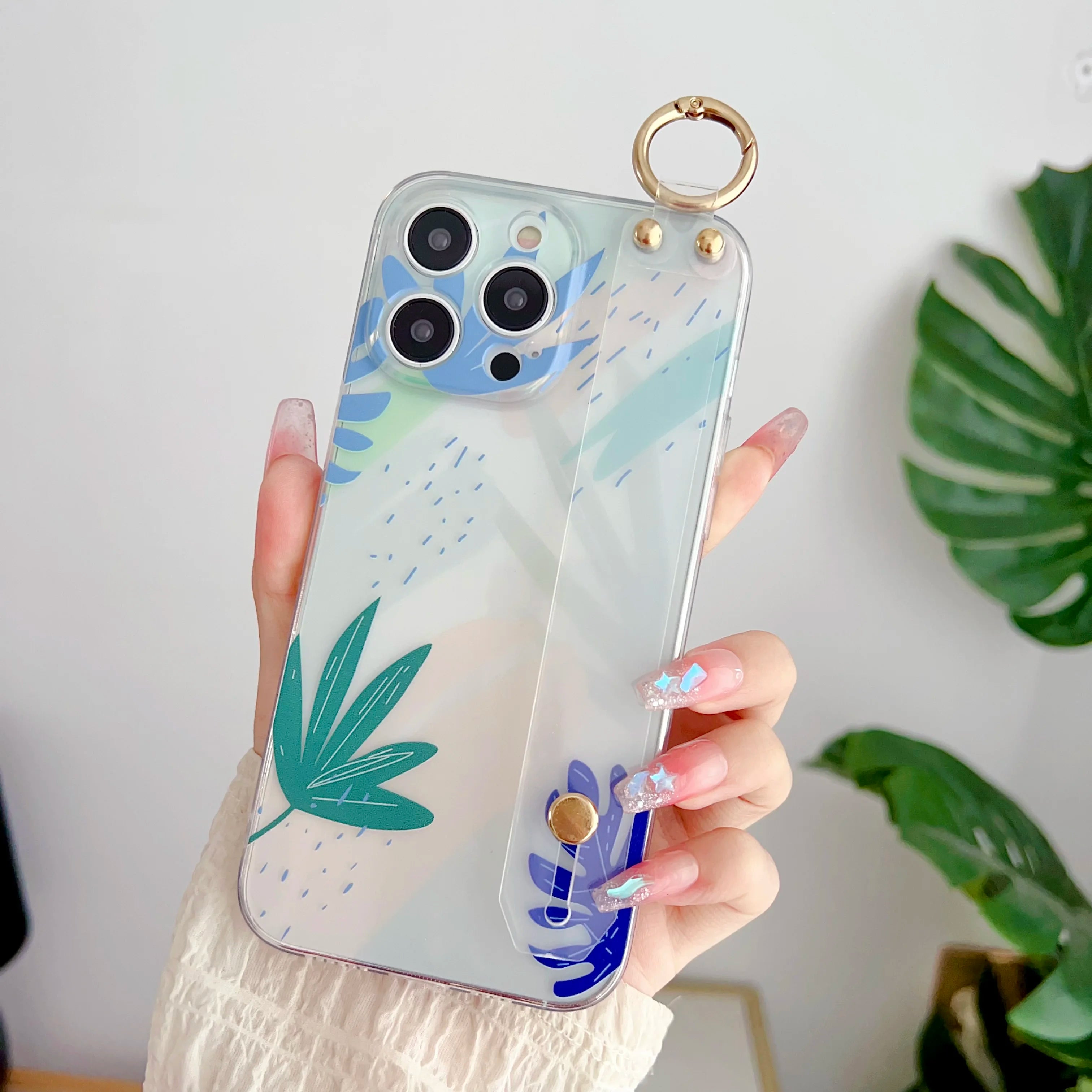 For Samsung Galaxy S20 S21 S22 S23 S24 S25 Plus Ultra FE Edge Rainforest Trees Case Wrist Strap
