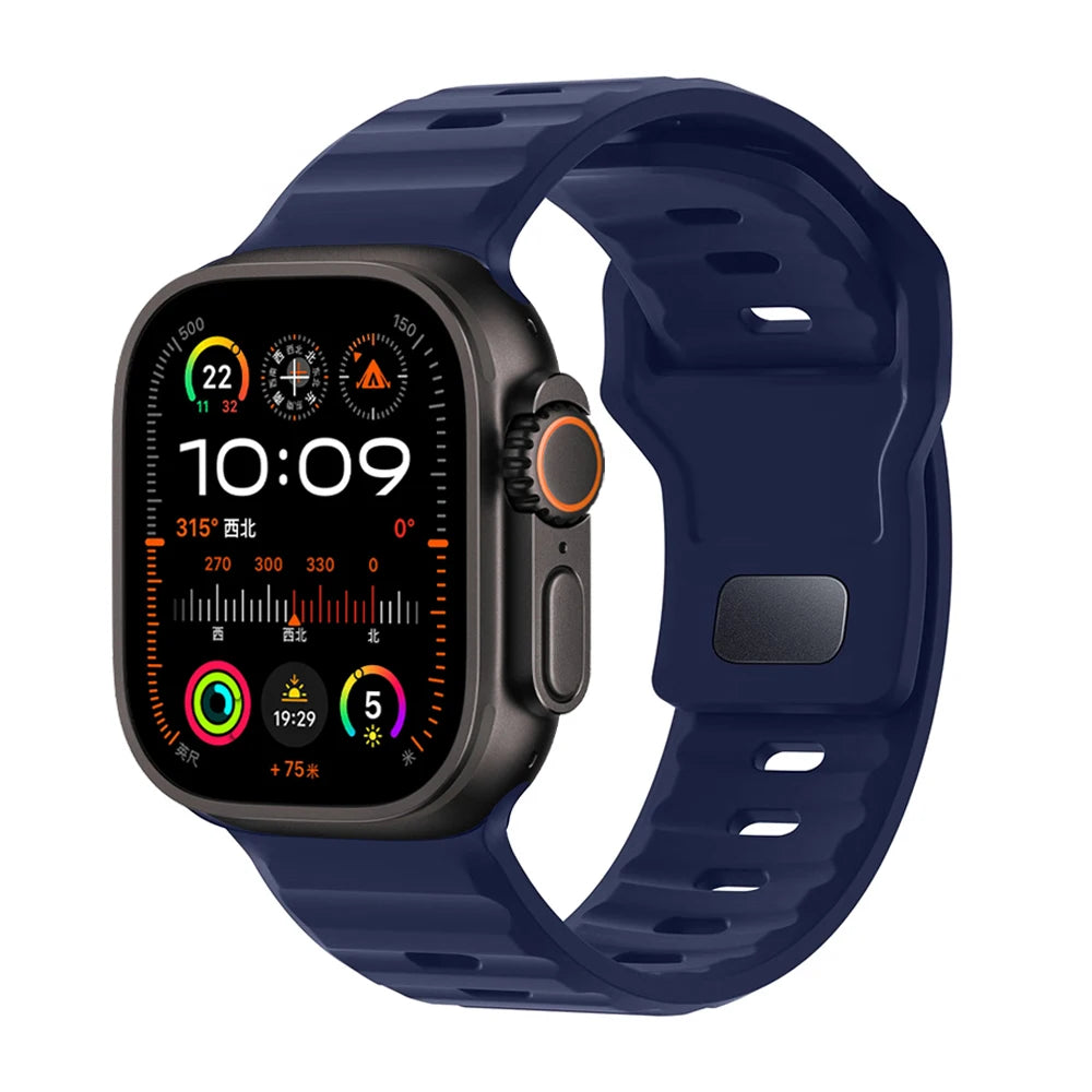 Silicone Strap for Apple watch Band 44mm 49mm 40mm 45mm 42mm 46mm correa bracelet iwatch Series 12 11 9 8 7 6 SE 10 Ultra 3 4 2