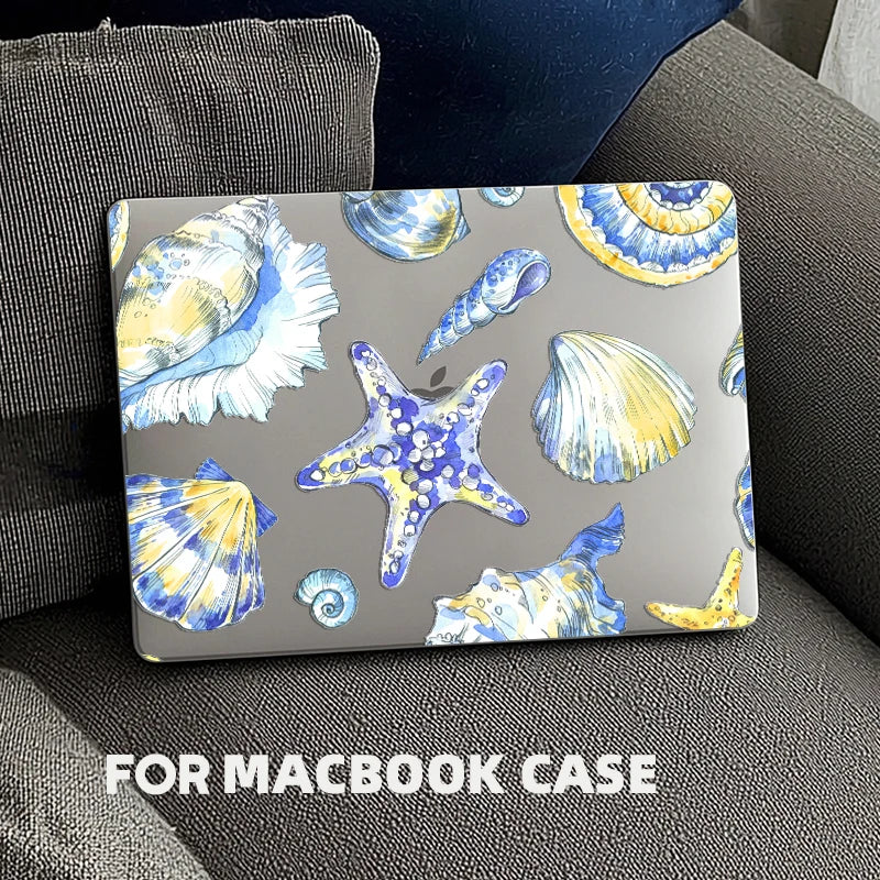Marine Life Laptop Case For Macbook Air 13 2025 Case M2 M3 M4 Chip MEO A304 Cover for Air 15 M4 2025 A3241 M3 M2 15.3 Case