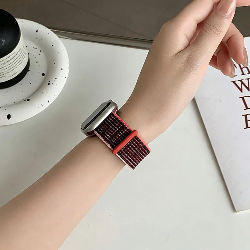 Nylon Loop Strap for Apple Watch Band 46mm 40 44 45mm 41mm  Breathable Bracelet for IWatch Series 11 10 9 8 7 Ultra3 2 49mm band