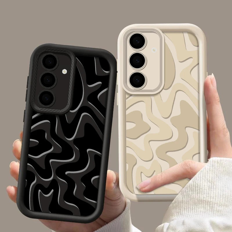 Striped Pattern Phone Case For Samsung Galaxy A57 A37 A56 A16 A17 A36 A26 A55 A54 A15 S25Edge S26 S24 S23 S22 Ultra S25 FE Cover