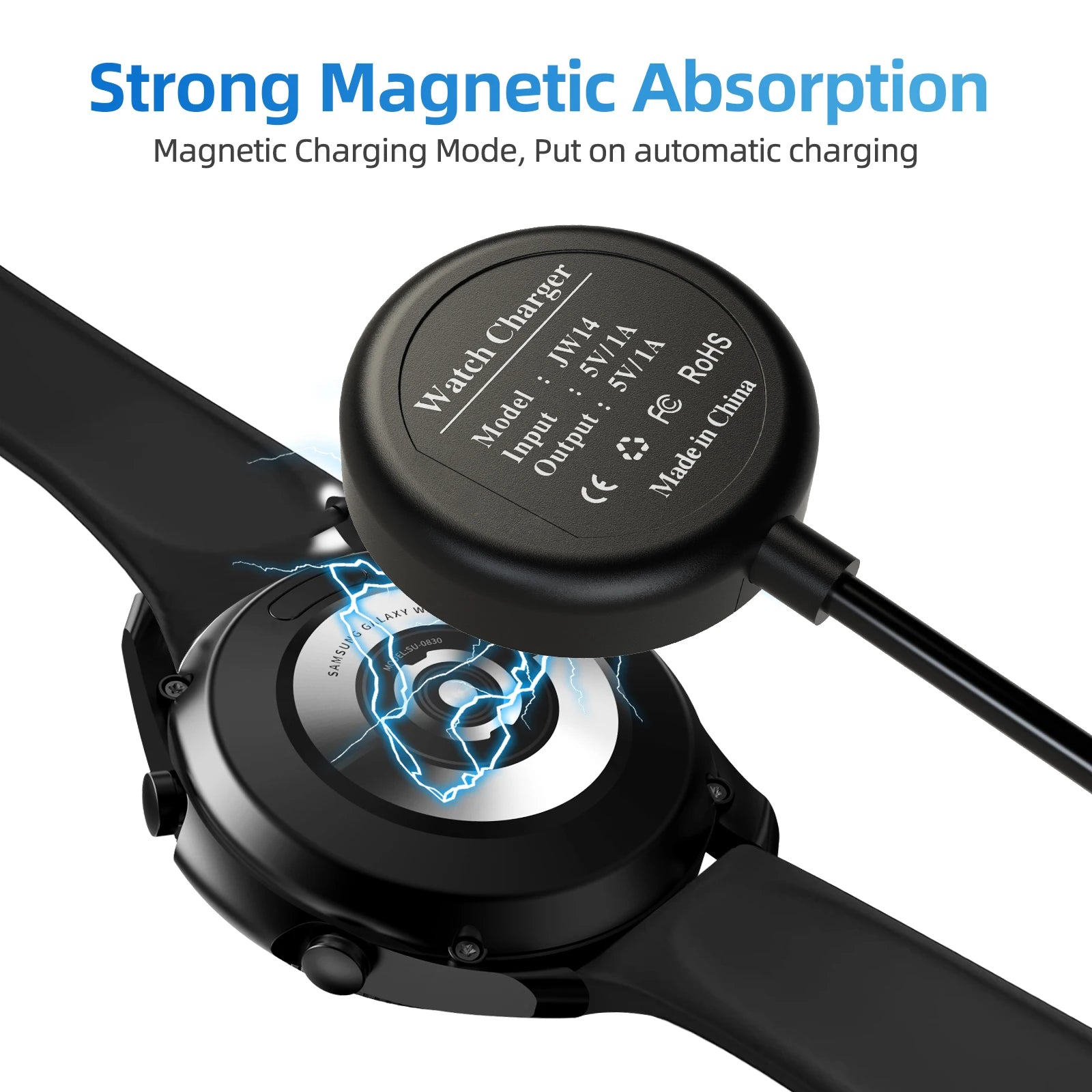 USB replacement charger for Samsung Galaxy Watch 8/7/Ultra/FE/6/6 Classic/5/5 Pro USB-C smartwatch charger charging cable