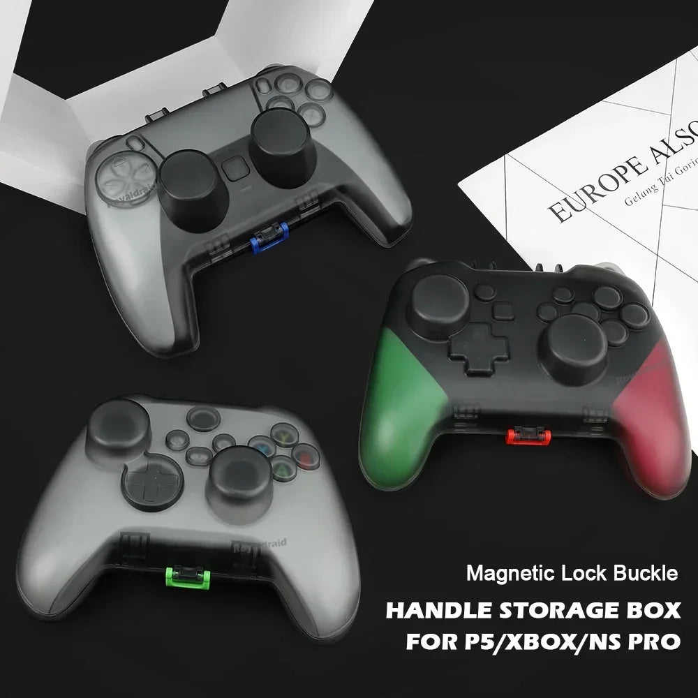 Transparent Handle Protective Storage Case for XBOX Series S/X Controller Dust-proof Cover Shell for PS5/Switch Pro Gamepad