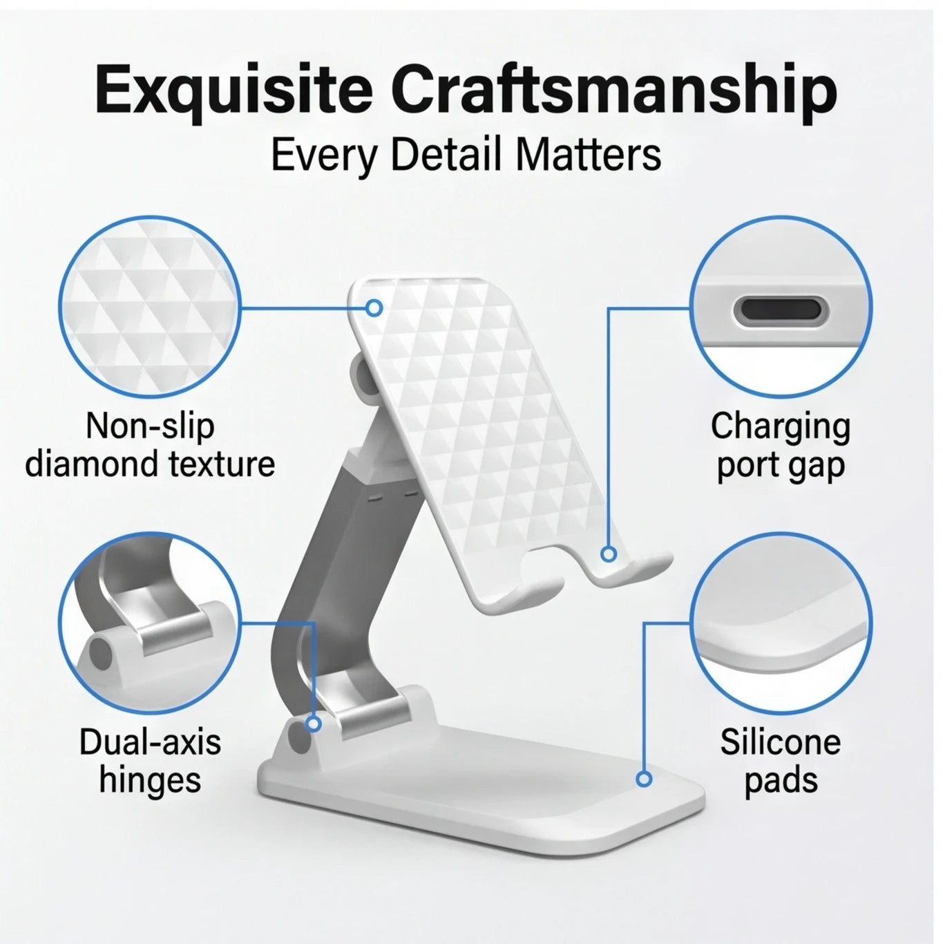 Desk Mobile Phone Holder Stand for iPhone iPad Xiaomi Adjustable Desktop Tablet Holder Universal Table Cell Phone Stand
