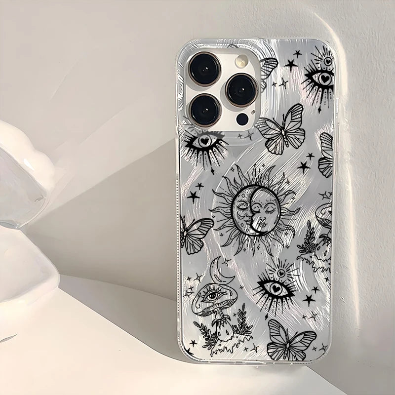 Gold Pink Blue Star Moon Sun Planet Case For Samsung Galaxy S26 S25 Ultra S23 Plus S24 FE S22 S21 S20 FE A56 A55 A54 A35 Cover