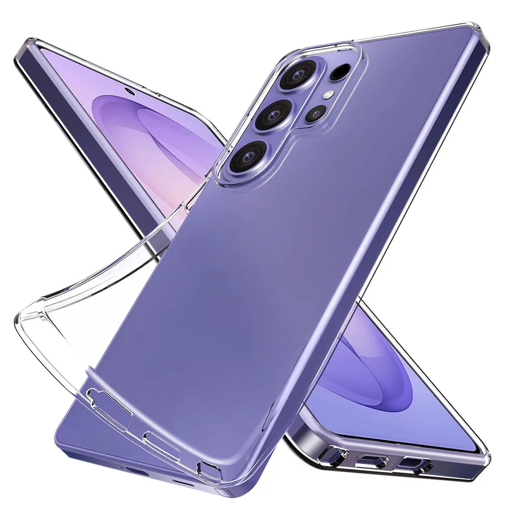 Anti-Shock Silicone Soft Case For Samsung Galaxy S26 S25 Edge S24 S23 S21 FE S22 Ultra Plus Transparent Clear Ultra Thin Shell