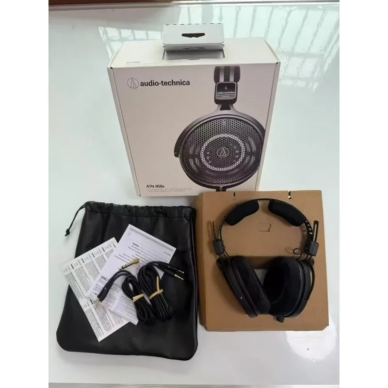Audio-Technica ATH-R50X Open Back Over Ear Studio Monitor Wired Headphones HiFi Clear Sound Gaming Live Streaming Headset
