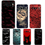 Goth Vampire Bat animal Phone Case For Google Pixel 10A 10 9 8 7 6 Pro XL 9A 8A 6A 7A 5G Soft Shockproof TPU Black Cover