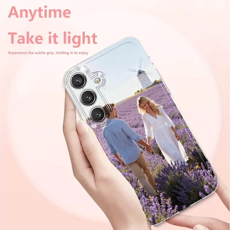 DIY Customized Photo Clear Phone Case For Samsung Galaxy S25 S24 S23 S22 S21 S20 S10 S9 Note 10 20 ULTRA PLUS FE PRO 4G 5G