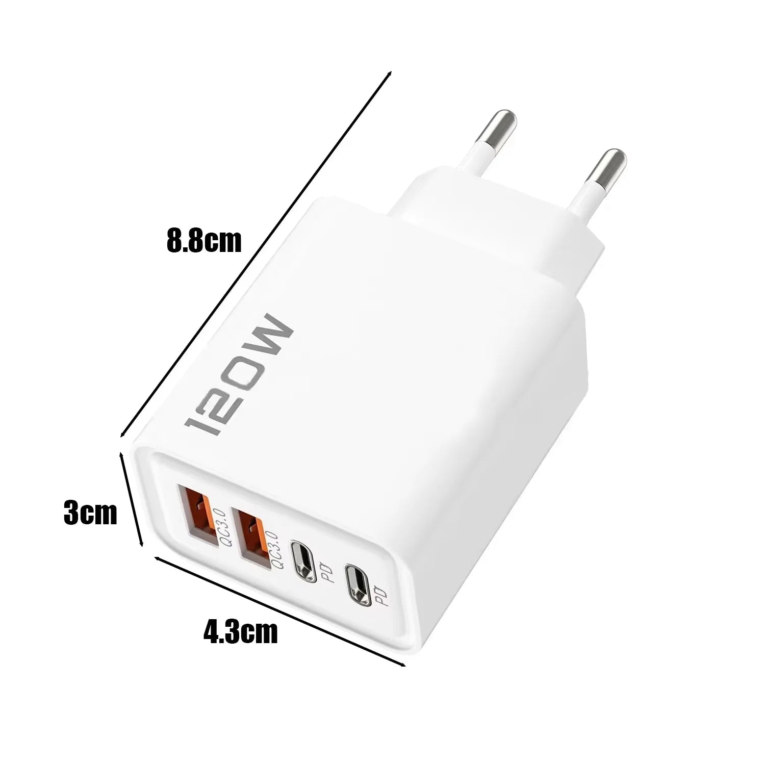 Fast Charging Quick Charger PD USB Type-C Wall Adapter for iPhone 16/15/14 Xiaomi Huawei Redmi Oneplus Phone Charger