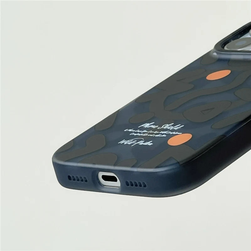Trendy Graffiti Pattern for Magsafe Wireless Charge Case For iPhone 17Air 17Pro 16 15 17Pro Max Matte Shockproof Magnetic Cover