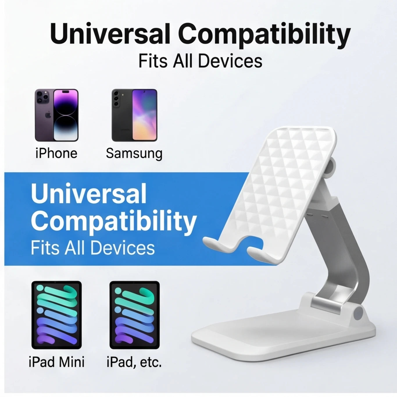 Desk Mobile Phone Holder Stand for iPhone iPad Xiaomi Adjustable Desktop Tablet Holder Universal Table Cell Phone Stand