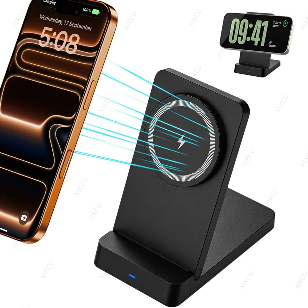Foldable Magnetic Wireless Charger Phone Holder Stand For Magsafe iPhone 17 16 15 14 13 12 Pro Max Samsung Fast Charging Station