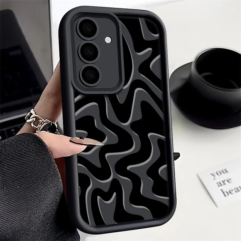 Striped Pattern Phone Case For Samsung Galaxy A57 A37 A56 A16 A17 A36 A26 A55 A54 A15 S25Edge S26 S24 S23 S22 Ultra S25 FE Cover