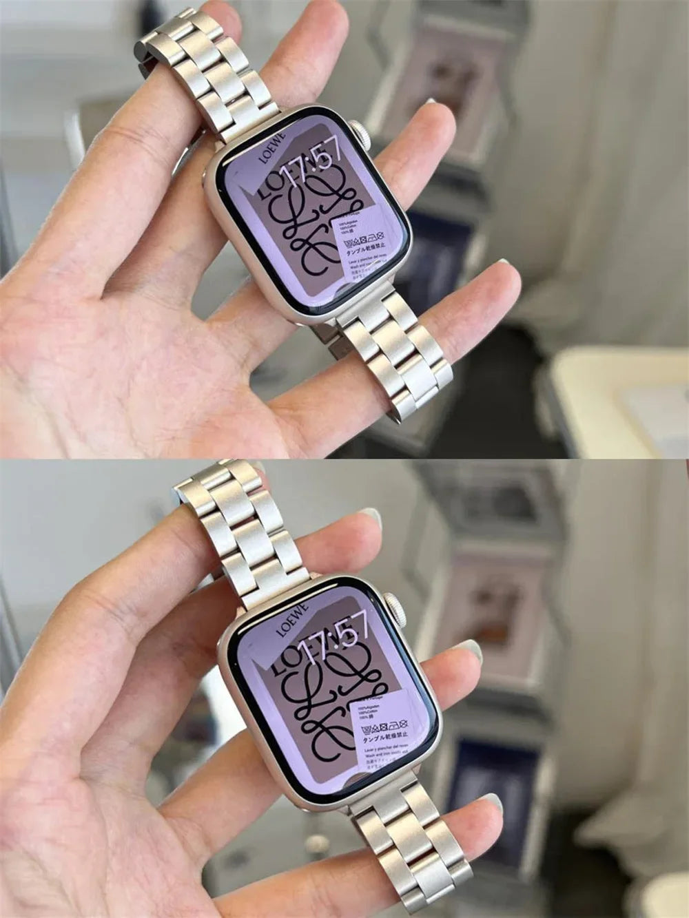 Stainless steel band for apple watch strap series 10 46mm 44mm 45mm 40mm 42-38-41mm Slim Metal bracelet 49mm iwatch 8 7 6 SE 5 9