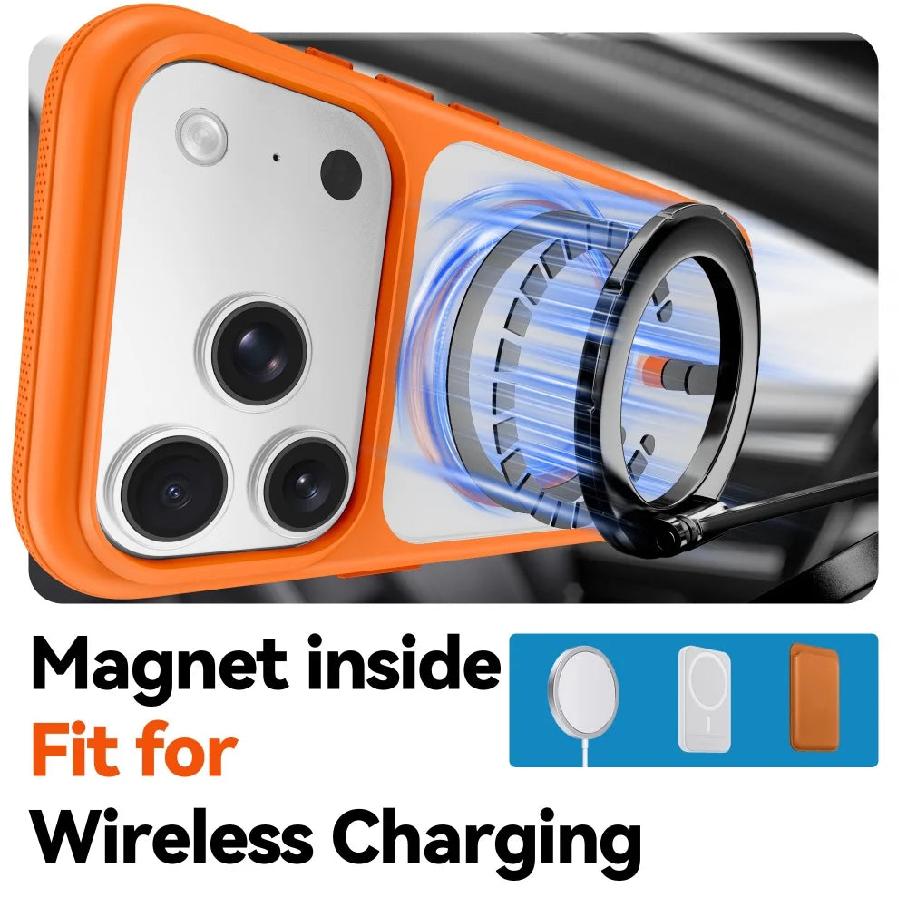 Metal Buttons Siliconen Bumper for Magsafe Transparent Case for iPhone IPhone 17 Air 16 15 14 Plus 13 12 Pro Max Magnetic Cover