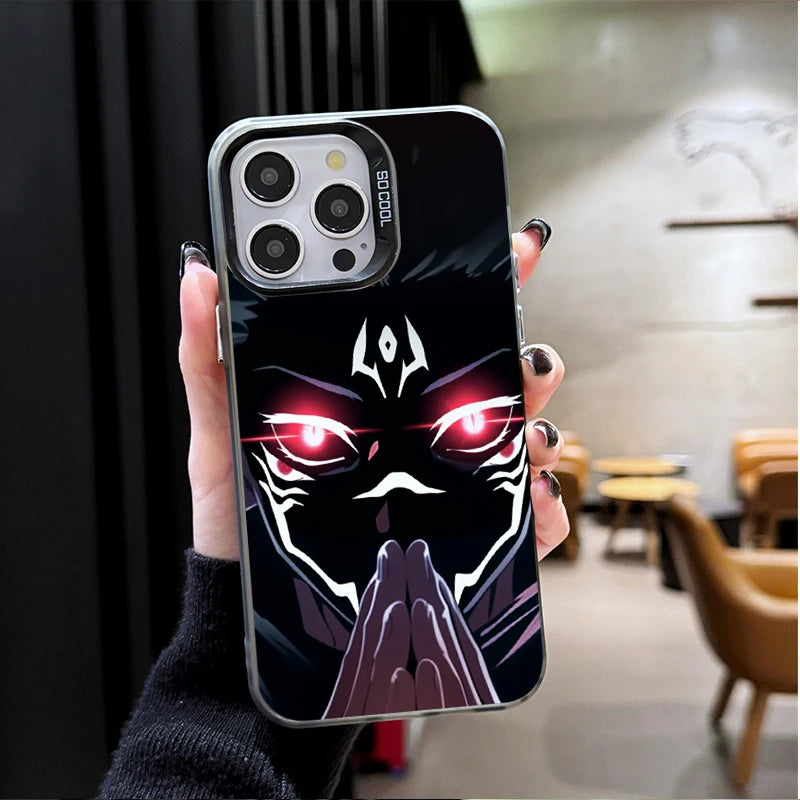 Cool Jujutsu Satoru Gojo Plating Hard Case for iPhone 17 Air 16 15 11 12 14 13 Pro Max XS X XR Plus 8 7 SE 2020 Shockproof Cover