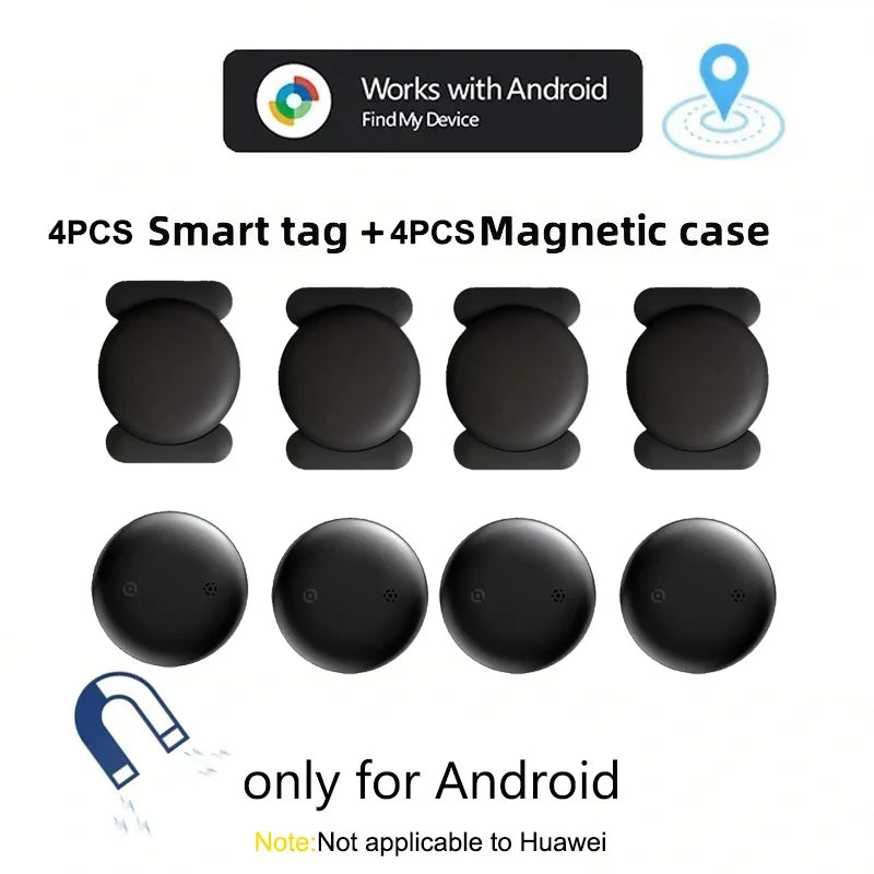 1-4Pcs Anti-Lost Tag Google Find My GPS Tracker Android Finder Compatible with Google Find Hub (Android Only) Key Wallet Finder