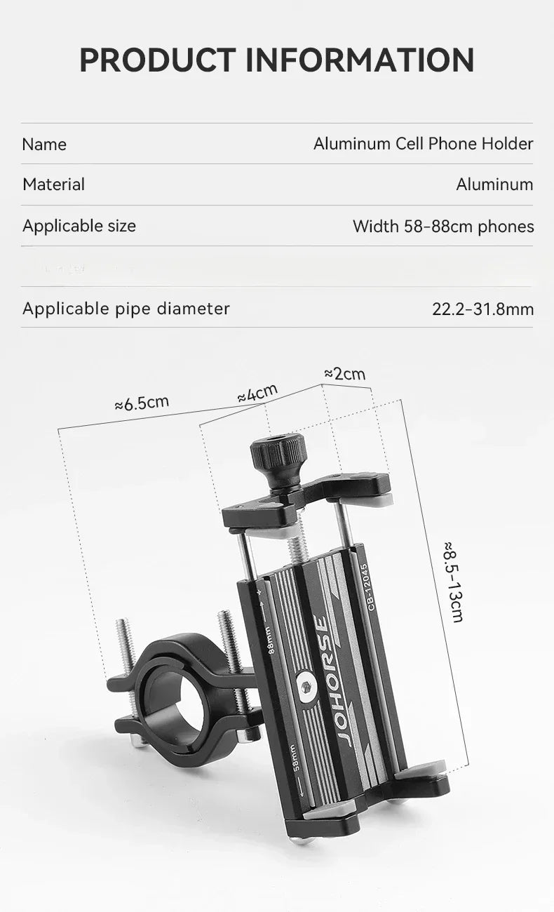 Phone Scalable Aluminum Alloy Bracket for Phone Holder Motorcycle Electric Bicycle Smartphone Cnc Four Claws Bike Holder