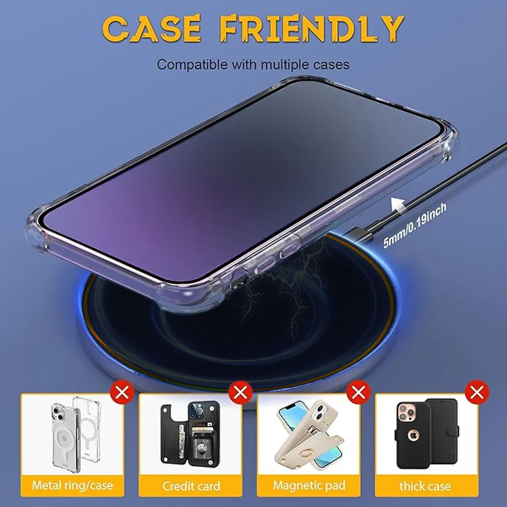 30W Fast Wireless Charger Compatible with iPhone 17‑12 Pro Max, Galaxy S25‑S20, Huawei, Xiaomi & Google Pixel