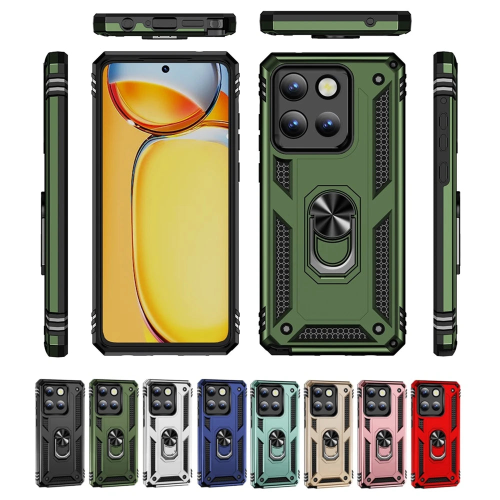 Armor Phone Case For Moto G Stylus Power Play GStylus GPower GPlay 4G 5G 2021 2022 2023 2024 2025 360°  Metal Ring Holder Cover