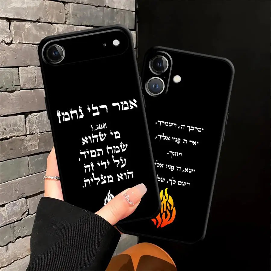 Case for iPhone 7 8 15 16 14 Plus 17Air XS Max 13 12 11 17 Pro Max XR Black Soft Phone Cover Flame Pattern Fashion