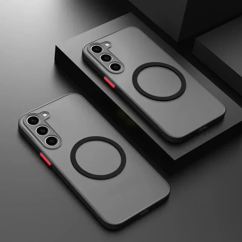 Matte Magnetic Case For Samsung Galaxy S25 S24 S23 Ultra S25DEGE S24FE S23FE S22 S21 S25 S24 S23 Plus S21FE Translucent Cover