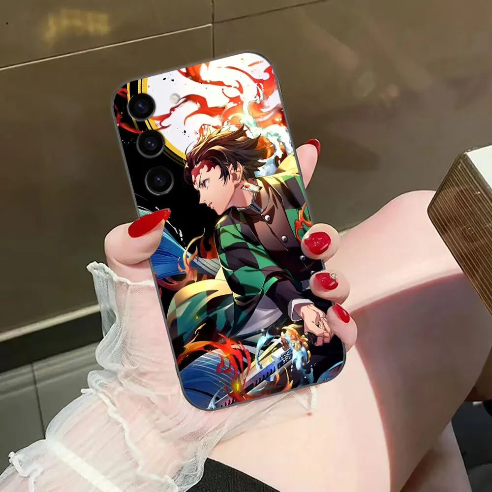Anime Demons Slayers Tanjiro Phone Case For Samsung Galaxy S26 S25 EDGE S24 S23 S22 S21 S20 FE S10 Ultra PLUS LITE Case Cover
