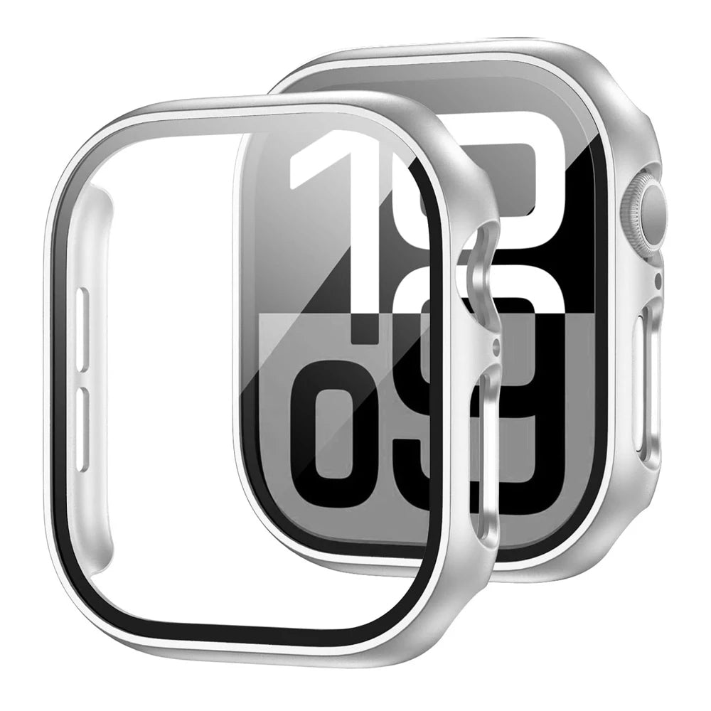 Cover For Apple Watch Case 12 11 10 46mm 42mm Accessories Screen Protector Tempered Glass PC Bumper iWatch Series 11 Protective