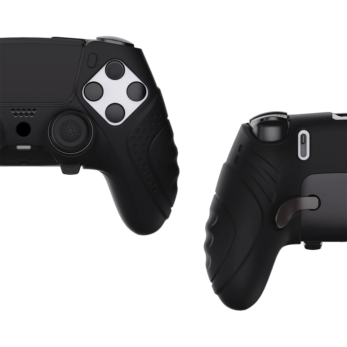 PlayVital Anti-Slip Silicone Cover for PS5 Edge Controller, Rubber Protector Case with Thumb Grip Caps - Guardian Edition Series