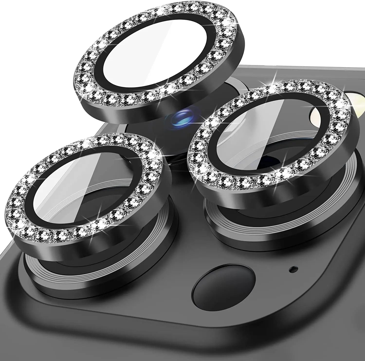 Glitter Diamond Camera Lens Protector Cover for iPhone 17 Air 16 E 16E 16Pro 15 14 Pro Max Plus 13 12 Mini 11 14Pro 13Pro
