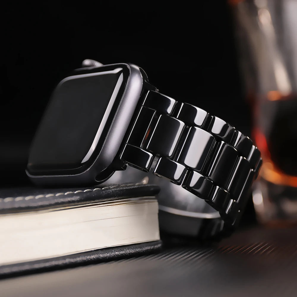 Ceramic Strap For Apple Watch Series 12 11 10 46mm 42mm Band For iWatch Ultra 4/3/2/1 49mm 9 8 SE3 Band 41mm 45mm 40mm 44mm 38mm