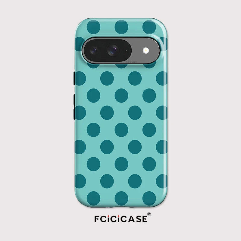 Fcicicase Anti Fall Matte Phone Case For Google Pixel 10 9 Pro XL 7A 9 8 10 Pro 10A 8A Circular Dots Print Shockproof Cover