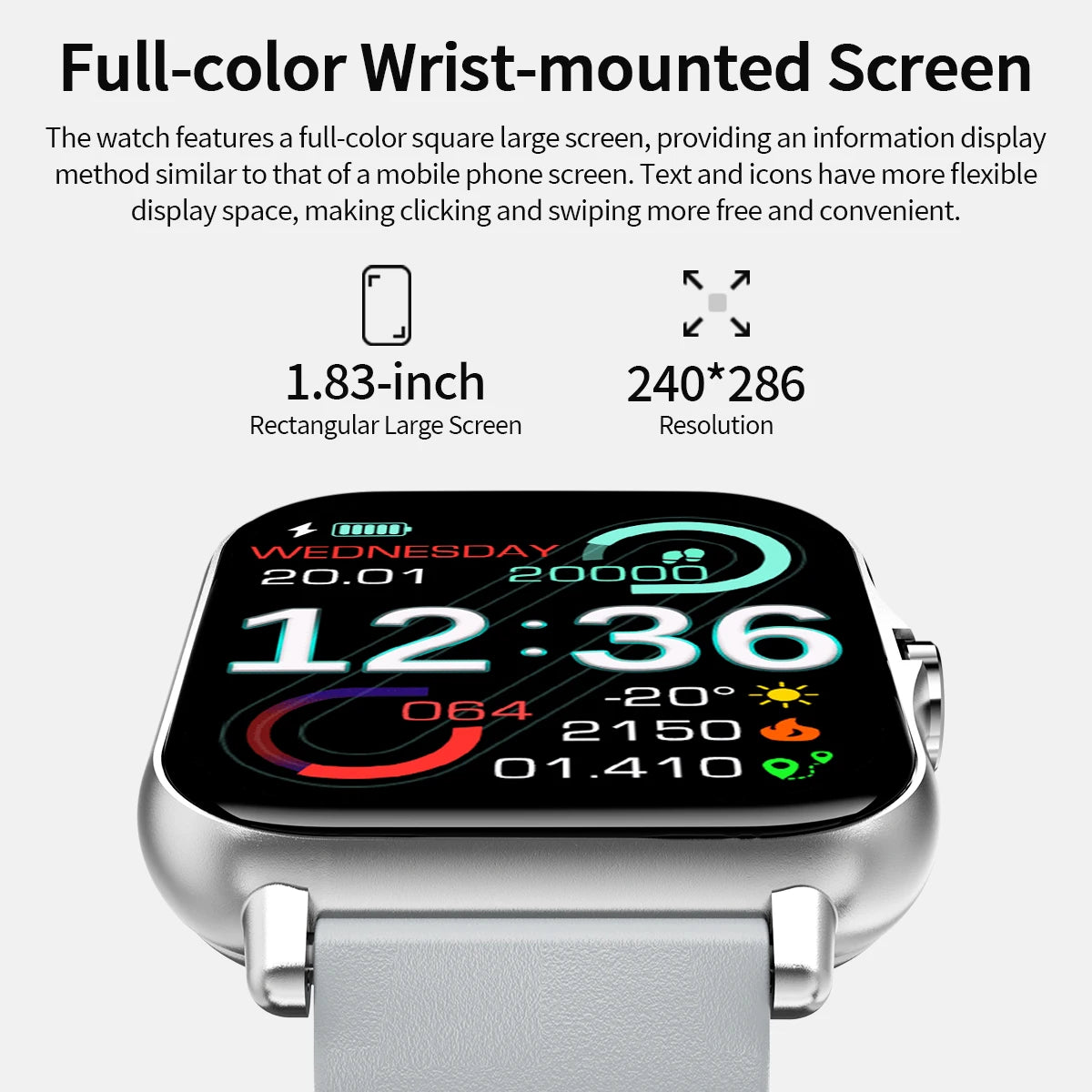 2026 New Smartwatch Bluetooth Call Fitness Tracker Heart Rate Sleep Record Outdoor Sport Watch for  Android/IOS Men Women Gift