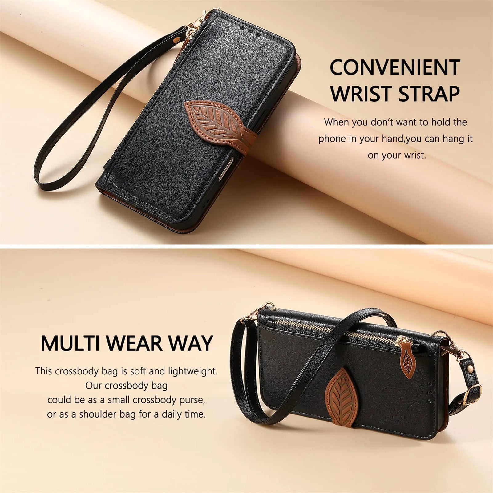 Purse Case for Google Pixel 10 9 Pro XL 10A 9A, Zipper Pocket Phone Protection Cover with Card Slots Holder Wrist Strap Lanyard