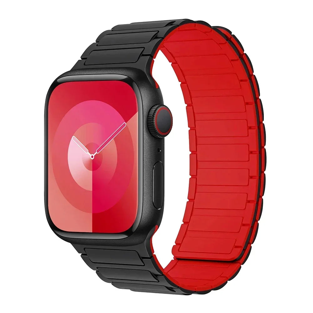Hot Magnetic Loop For Apple Watch Bands 44 40 49 45 41 38mm Silicone Bracelet iWatch Series 11 10 9 8 7 6 5 4 3 Se Ultra 3/2 Str