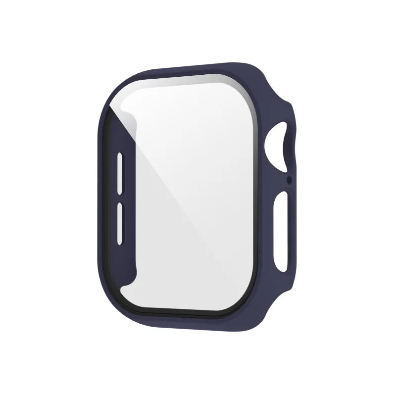 Tempered Glass+Case for Apple Watch Ultra 4 3 2 49 45 41 40 44 42 46mm PC Bumper Protector cover For iWatch 12 11 10 SE 9 8 7 6