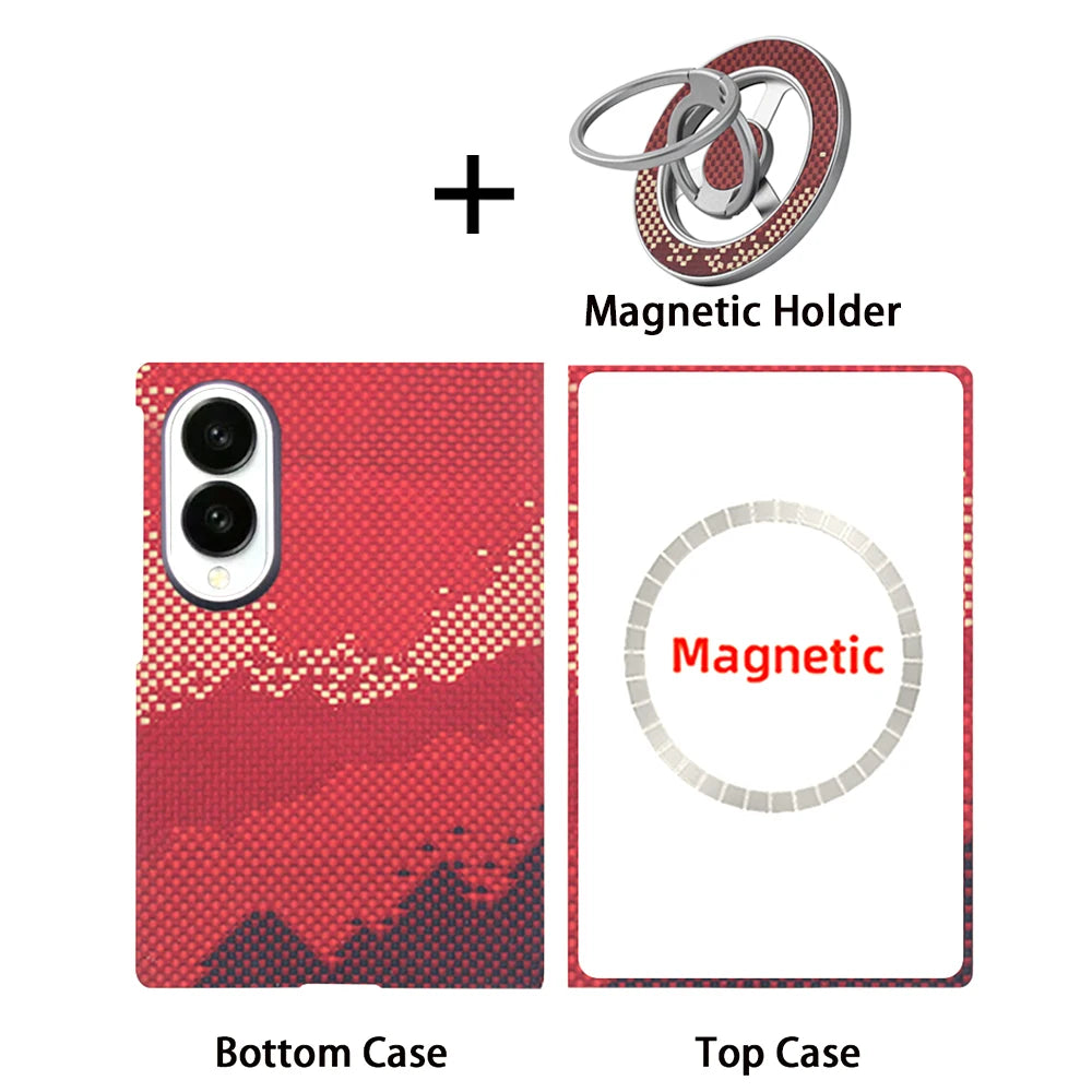 For Samsung Galaxy Z Fold 8 case Kevlar aramid fiber carbon fiber ultra-thin lightweight magnetic business protective cover