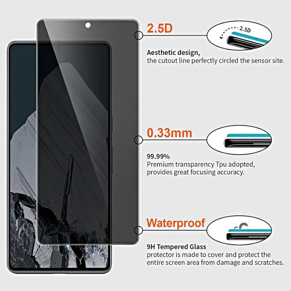 Anti Spy Tempered Glass For Google Pixel 6 7 8 Pro 5 7a 4 XL 5a 4a 4G Privacy Screen protector Google Pixel 6a 4 5a 5G Glass