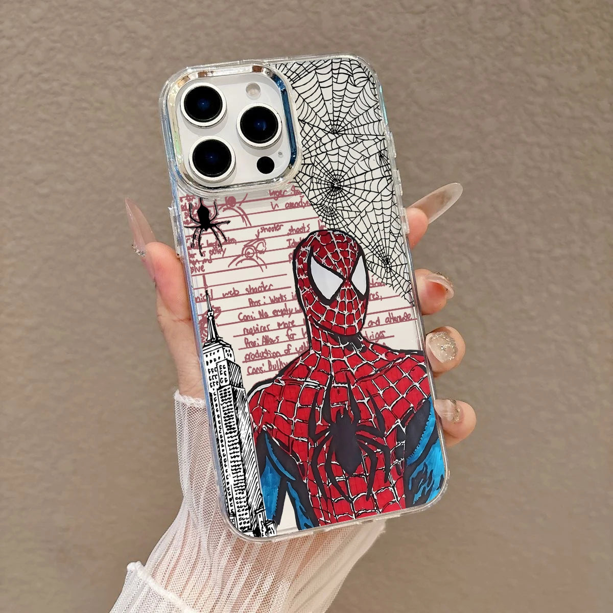 Anime Spiders-Man Phone Case For iPhone 17e 17 16e 16 15 14 13 12 11 mini Pro Max X XR XSMAX 8 Air Plus Transparent Soft Cover