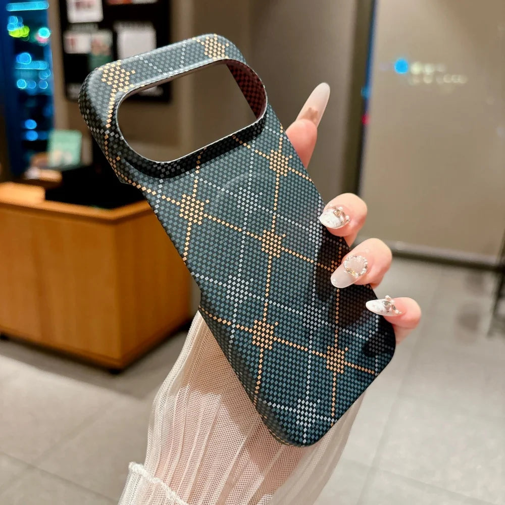 Business Carbon Fiber Texture Slim Case For Google Pixel 11 Pro XL 8 9 10 Pro For Magsafe Half-pack Anti-drop Protect Back Cover