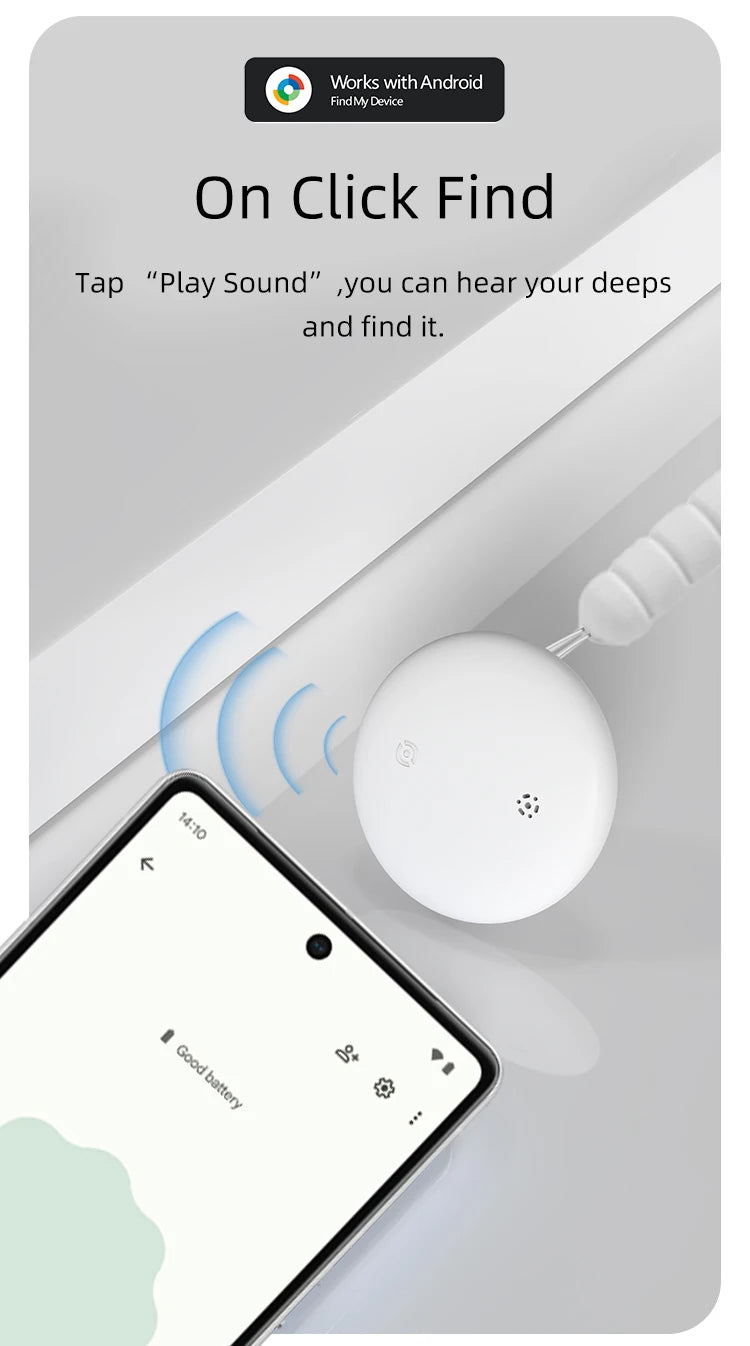 1-4Pcs Anti-Lost Tag Google Find My GPS Tracker Android Finder Compatible with Google Find Hub (Android Only) Key Wallet Finder
