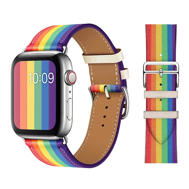 Genuine Leather Bracelet Strap For Apple Watch Band 45mm 49mm 41mm 44mm 42mm 46mm Leather Wristband iWatch Ultra 11 10 9 8 7 6 5