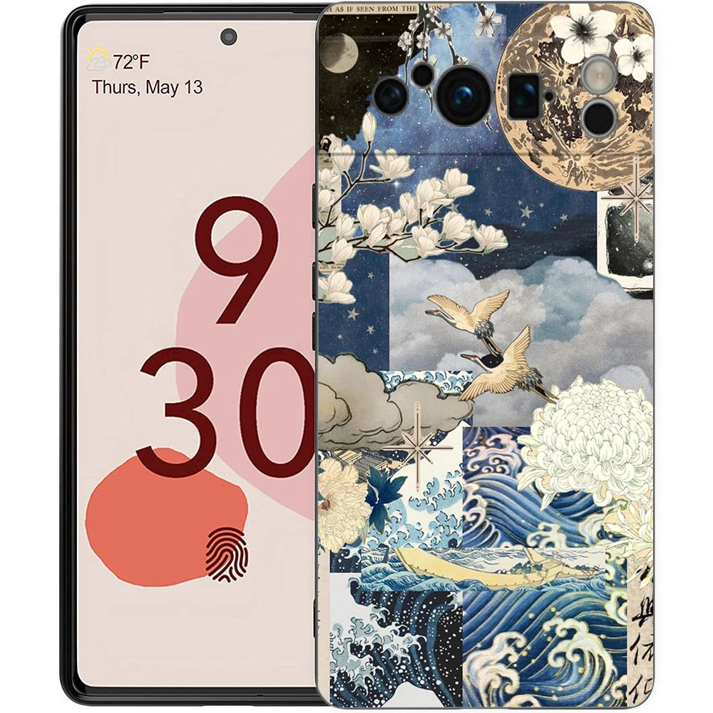 For Google Pixel 10 Pro Phone Case Pixel 9 Pro XL TPU Case Pixel 8 Pro 9A 8A 7A 7 6A 6 Pro Cover Japan Osaka Kanagawa Label