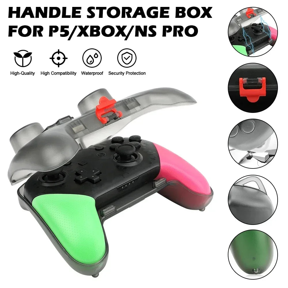 Transparent Handle Protective Storage Case for XBOX Series S/X Controller Dust-proof Cover Shell for PS5/Switch Pro Gamepad