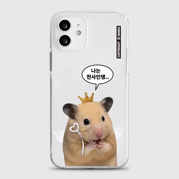 Korean Ins Abstract Hamster Phone Case For iPhone 17 16e 16 15 14 13 12 11 Mini Air Pro Max X XR XSMax 7 8 Plus Transparent Soft