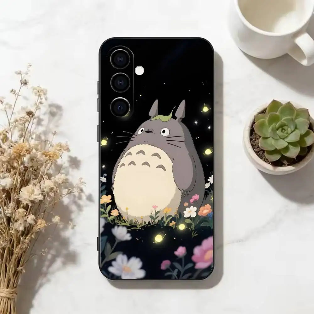 cute totoro cat  Phone Case For Samsung Galaxy A73,A72,A71,A70,A53,A52,A51,Others Soft Black Cover