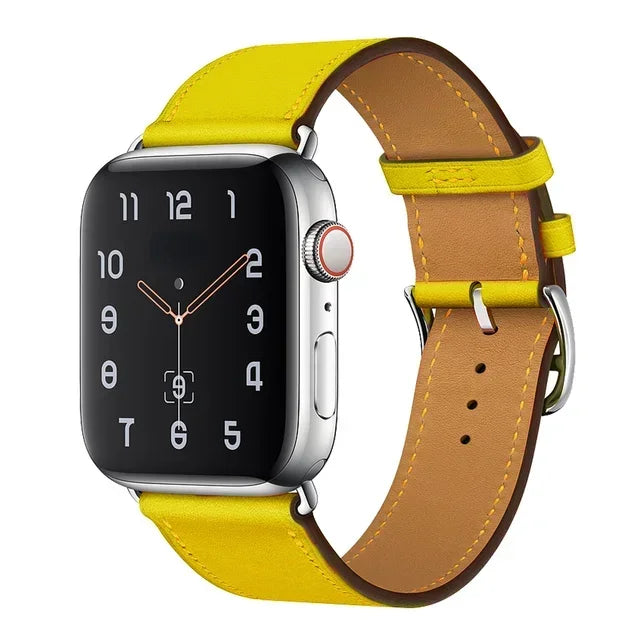 Genuine Leather Bracelet Strap For Apple Watch Band 45mm 49mm 41mm 44mm 42mm 46mm Leather Wristband iWatch Ultra 11 10 9 8 7 6 5