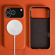Luxury Magnetic Genuine Leather Case For iphone 17 Pro Max 16 15 14 13 12 11 for Magsafe Full Covered Phone Cases Back Cover