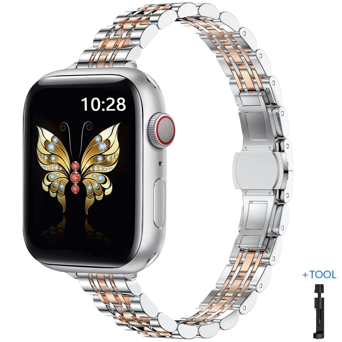 Women Slim Strap for Apple Watch Band Ultra 4 3 2 49mm 46mm 42mm 45mm 44mm Metal Wristband for IWatch Series 12 11 10 9 8 7 6 SE